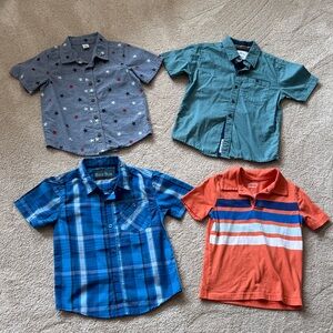 5T Short-Sleeve Button Shirts Bundle - 4 pcs